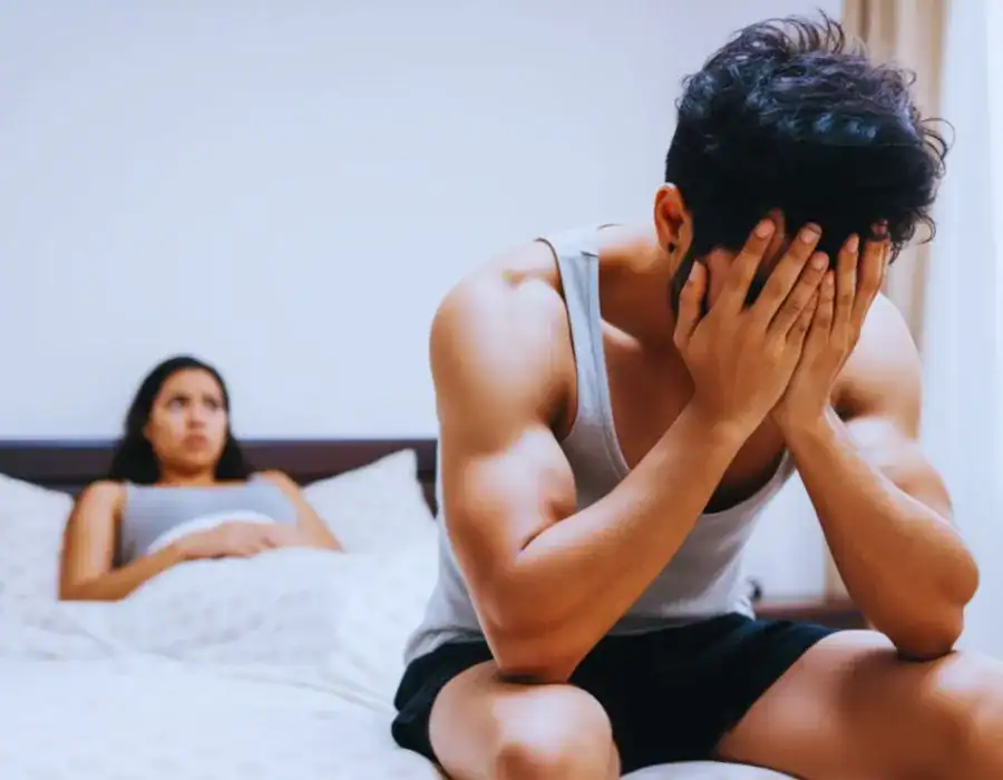Image of upset man in need of erectile dysfunction treatment Bushey